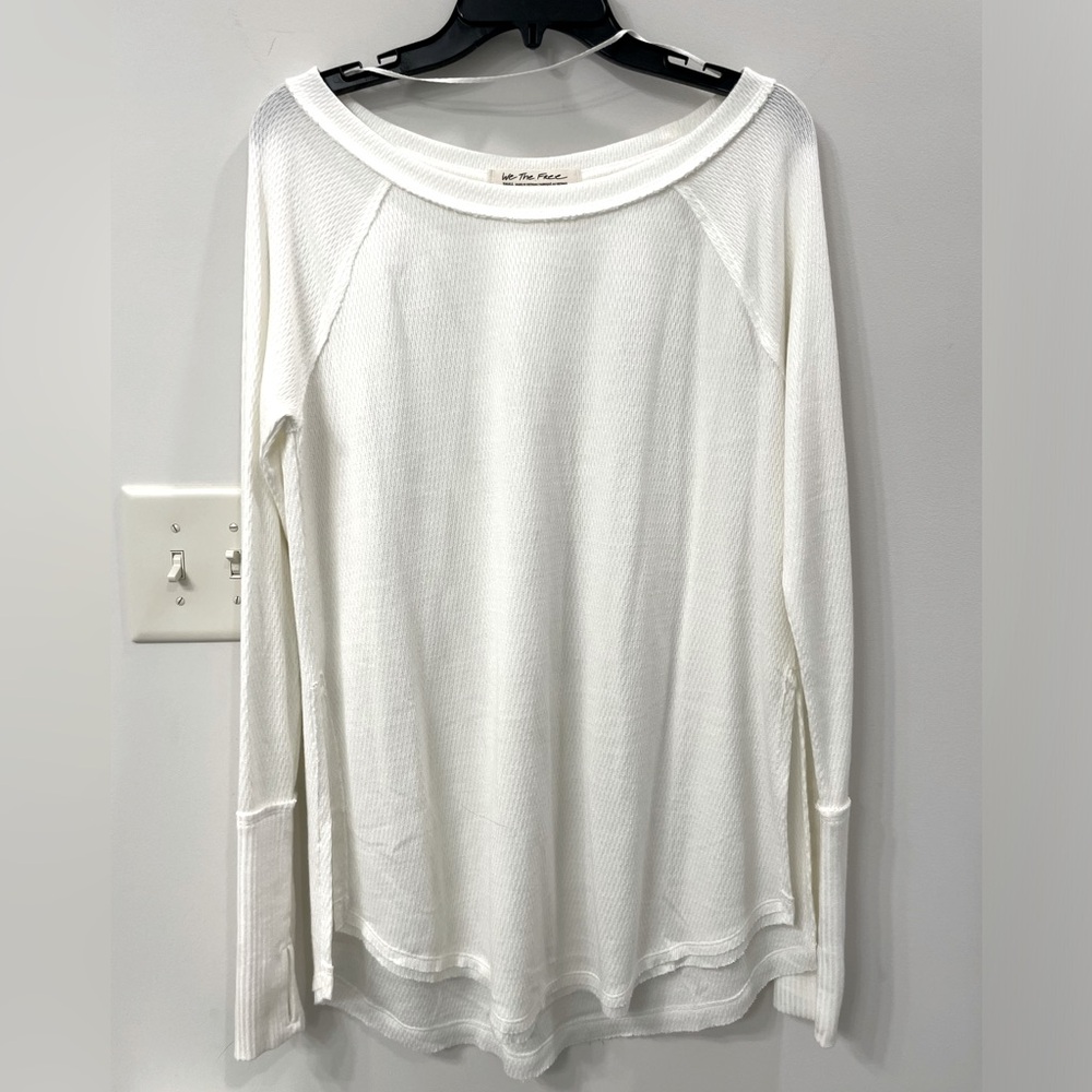 Free People We The Free Snowy Thermal 6pm Long Sleeve Tunic Size Small - Picture 6 of 8